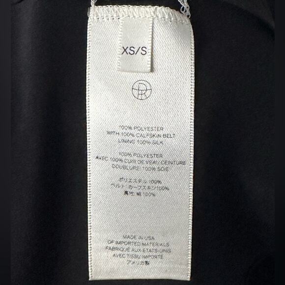 The Row Hania Belted Ruffled Crinkled-chiffon Gown in Black size XS / S - Picture 8 of 14